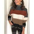 thumbnail image 1 of REDHOTYPE Ladies Sweater Knit Pullover Loose Blouse High Neck Plus Size Sweater, 1 of 1