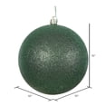 thumbnail image 2 of Pemberly Row 10" Contemporary Plastic Ball Ornament in Glitter Emerald Green, 2 of 4