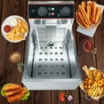 thumbnail image 4 of Commercial Deep Fryer with Basket, Stainless Steel Electric Counter-Top Fryer with Temperature Control for Restaurant and  Home Use, 4 of 6
