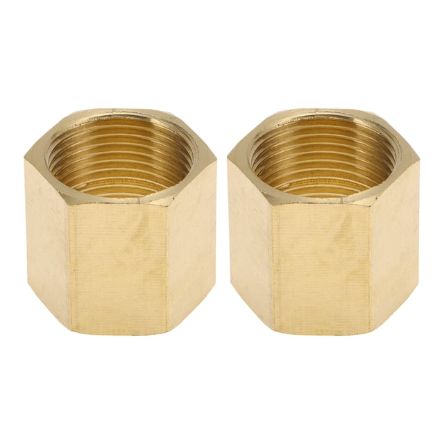 Conectores hexagonales de doble rosca interna hembra de latón Unique Bargains 3/4" 1.1" 2 Pcs