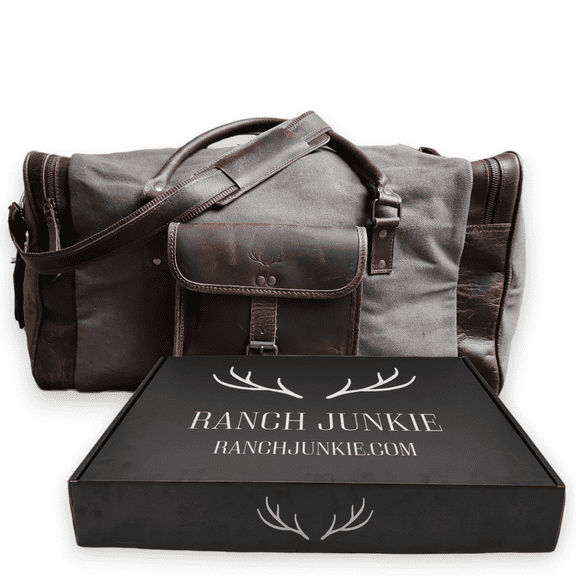 The Canvas/Leather Drifter Weekender Duffel Bag