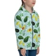 thumbnail image 5 of Pofeuu Avocado Flowers And Leaves Print Teenage Zipper Hoodie Sweatshirts Hooded Casual Jackets With Pocket For Boys Girls-Small, 5 of 6