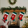 thumbnail image 4 of Diceymbol Christmas Stocking with 3D Santa Boots Design Large 18 Inch Hanging Gift Bag for Fireplace Mantel Decorations, Holiday Family Personalized Sock, 4 of 8