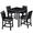 Black, variant on Sesslife 5 Piece Modern Dining Set for Home, Kitchen, Wooden Dining Square Table Set, Counter Height Table Set with 4 Upholstered Chairs, Black