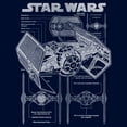 thumbnail image 2 of Mens Star Wars TIE Fighter Schematic Long Sleeve Shirt, 2 of 4