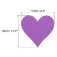 thumbnail image 2 of Uxcell Heart Shaped Iron on Patches Purple Embroidered Applique Patches 15Pcs 2.8"x2.7", 2 of 6