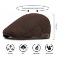 thumbnail image 7 of Minzimin 1Pack Breathable Mesh Flat Cap for Man/Woman Adjustable Newsboy Cap Cabbie Hat, 7 of 7
