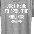 thumbnail image 3 of Instant Message - Just Here To Spoil The Niblings Christmas - Women's Short Sleeve Graphic T-Shirt, 3 of 6