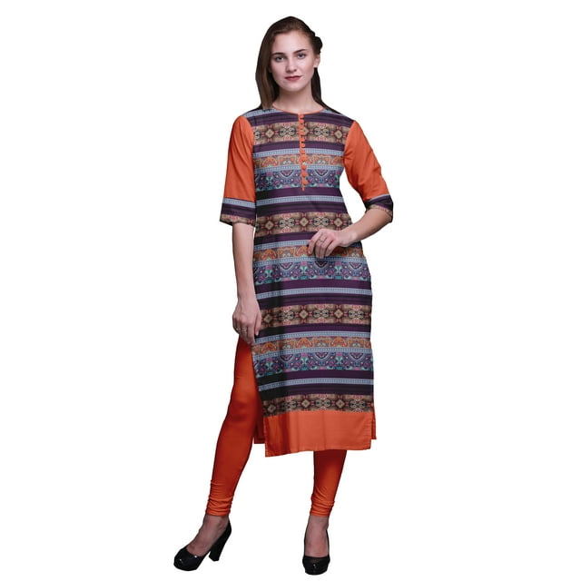 Bimba Kurta Ethnique Tunique Imprimée pour Femmes