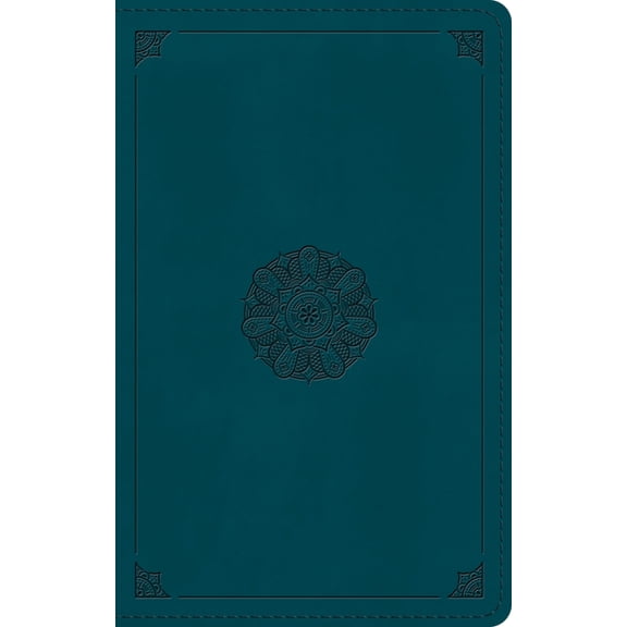 ESV Giant Print Personal Size Bible, Red Letter (Trutone, Deep Teal, Emblem Design), (Hardcover)
