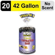 Brute Super Tuff® Contractor Bags, 42 Gallon, 20 Bags (Flap Tie)