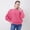 Pink, variant on Women's Fashion One Neck Bat Sleeved Long Sleeved Sweater Pullover