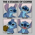 thumbnail image 2 of Womens Lilo & Stitch The 4 Stages of Coffee T Shirt, 2 of 4