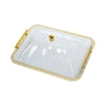 thumbnail image 3 of Bandeja para servir platos de aperitivos de frutas con asa y tapa, bandeja impermeable para cosméticos, bandeja para baratijas de joyería, decoración M, 3 of 8