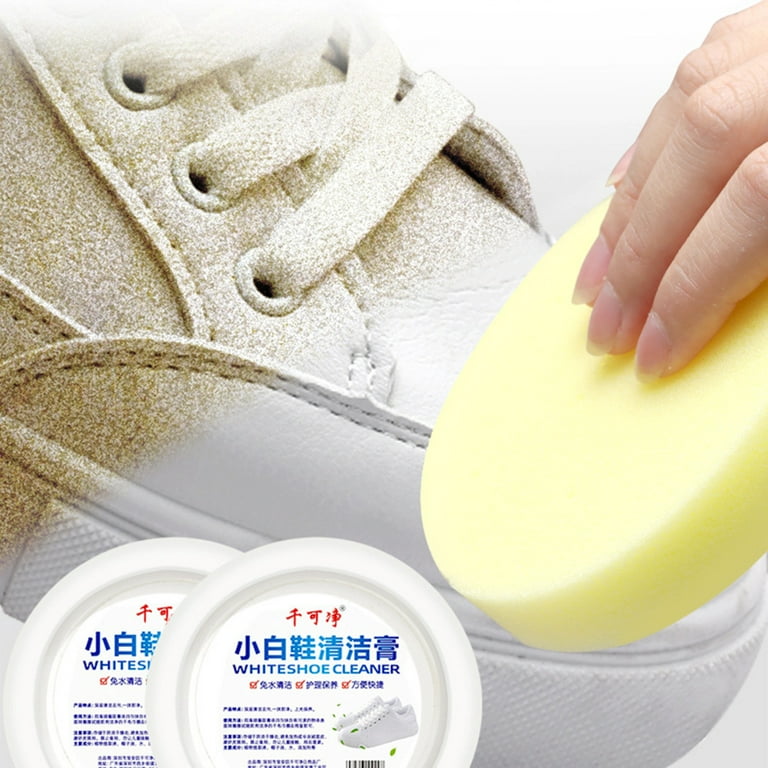 VROKLA White Shoe Cleaner Cream with Sponge Instant Shoe Whitener for White  Shoes No-Wash Shoe Cleaning Kit White Sneaker Cleaner White Shoe Polish