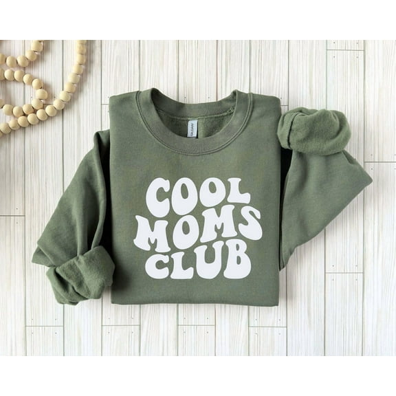 Cool Moms Club Sweatshirt, Trendy Mom Shirt, Retro Mom Life Tee, Cute Mother’s Day Crewneck, Fun Mom Club Shirt for Women Tshirt All Size S-5XL