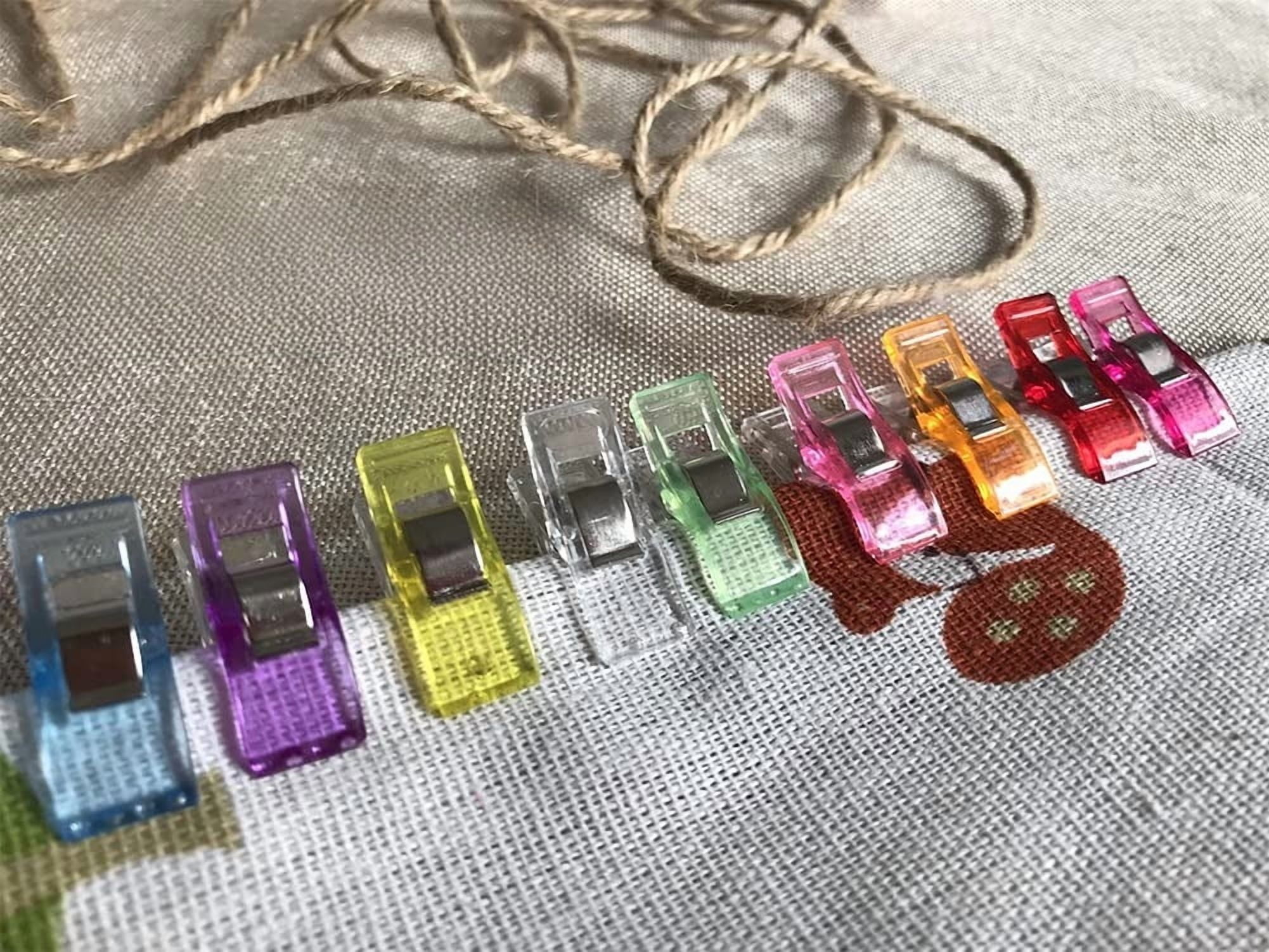 100 Pcs Sewing Clips for Fabric, Quilting Clips for Binding, Fabric Clips for Sewing and Quilting, Sewing Accessories and Supplies, 9 Colors