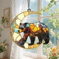 thumbnail image 4 of Bear Suncatcher Acrylic 2D Grizzly Bear Moon Window Hanging Art for Cabin Decor, Rustic Wildlife Gift for Outdoors Lovers Forest Animal Window Ornament, Nature Lover Gift for Outdoors Enthusiastst, 4 of 6