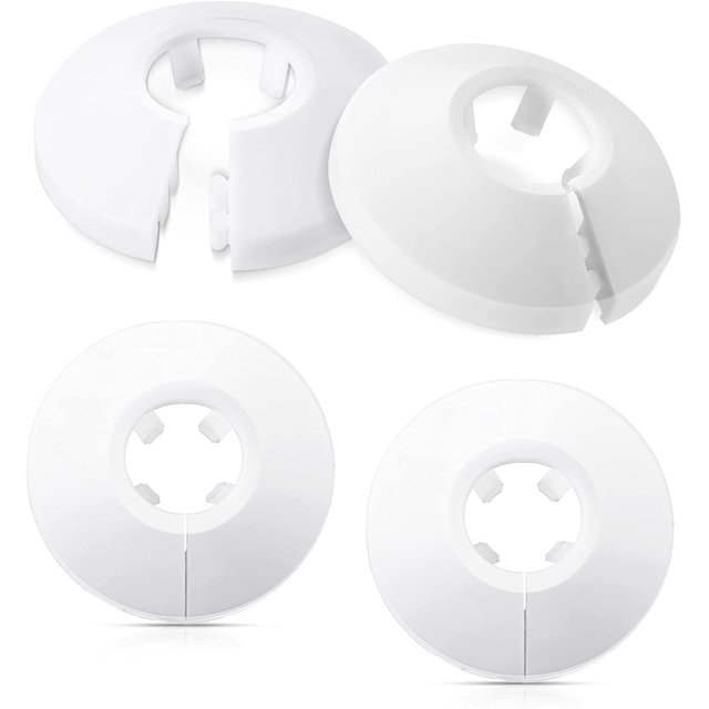 4 piezas cubierta decorativa de tubería 14-16mm grifo cubierta fea manguera contra incendios galvanizada anillo decorativo blanco JM
