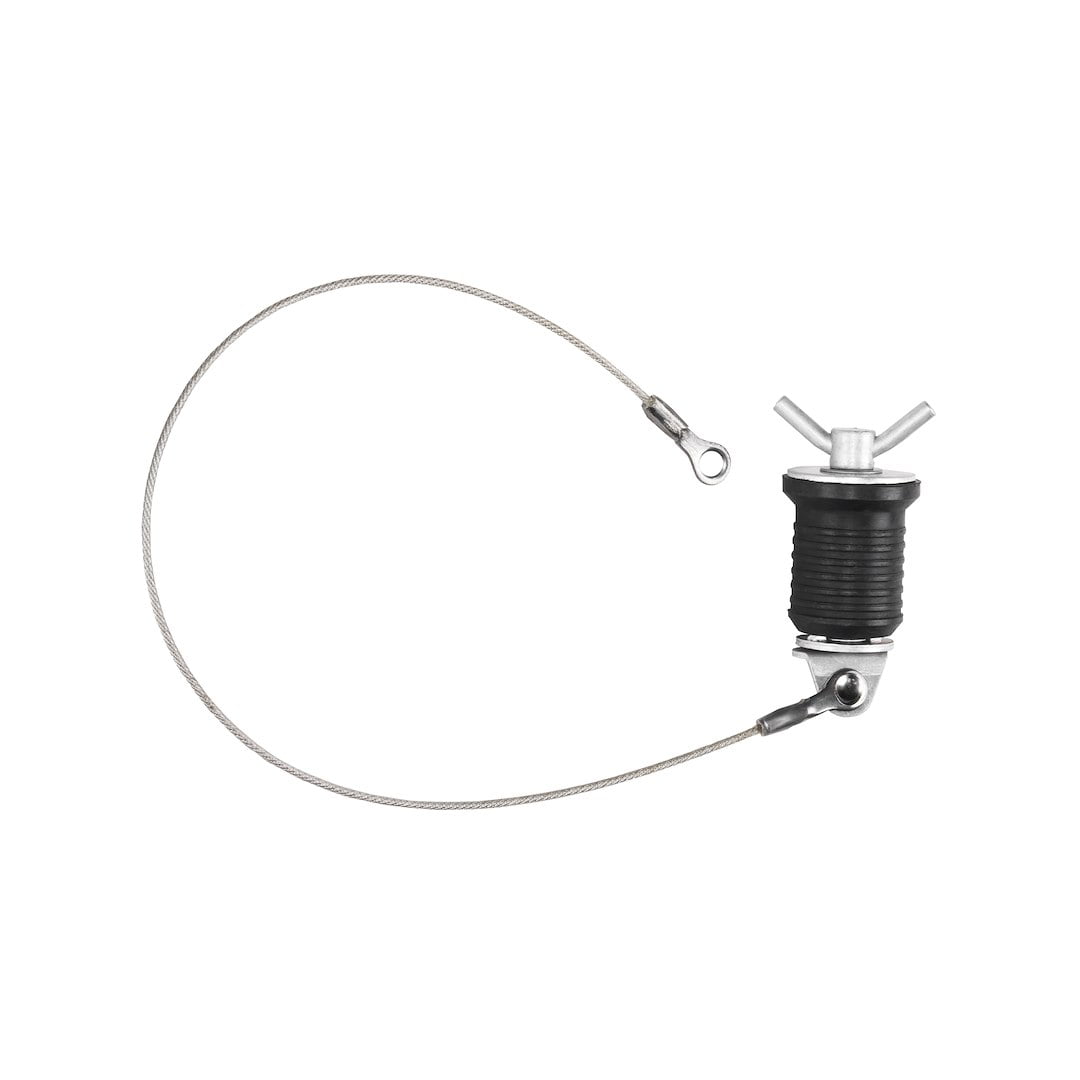 WhiteCap S-0211C Boat Drain Plug Bailer 1" Dia Alum w/Stainless Cable And Nut