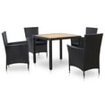 thumbnail image 1 of vidaXL Patio Dining Set Dining Table and Chairs Furniture Set Poly Rattan, 1 of 6