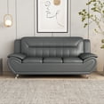 thumbnail image 4 of Uspridefurniture Sanuel Faux Leather Pillow Top 2Pcs Living Room Sets, Gray, 4 of 6