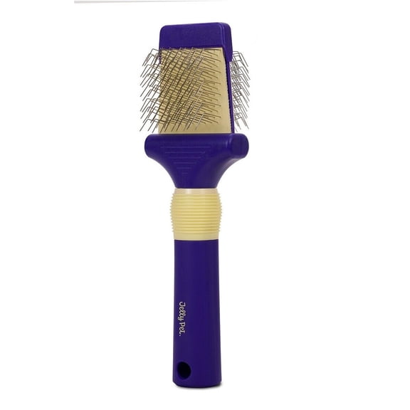 Dog Slicker Brushes Fine Coarse Double Sided 2 in 1 Flexible Style Longer Pin (Small)