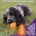 thumbnail image 3 of Juguete de Goma Natural Chew King Naranja Duradero con Sabor a Tocino para Perro Mediano, 3 of 6