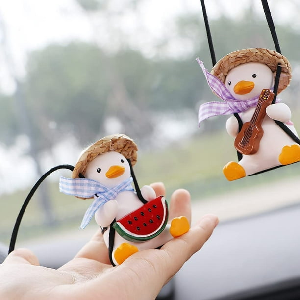 Funny Swinging Duck, Cool Car Accessories for Gifts, Hanging Duck Ornament  