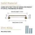 thumbnail image 2 of Goo-Ki 6.3'' Center to Center Matte Black Cabinet Bar Pulls with Backplate, Vintage Classic Retro Drawer Handles Closet Home Kitchen Improvement Hardware，6 Pack, 2 of 2