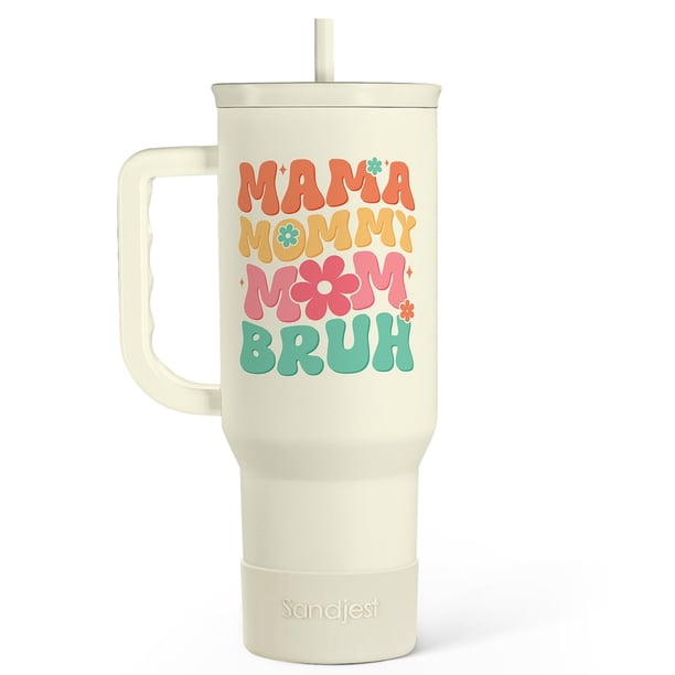 Vaso SANDJEST de acero inoxidable de 40 oz con aislamiento y asa