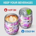 thumbnail image 4 of Modern 12oz Stainless Steel Insulated Wine Tumbler with Lid and Straw – Double Wall Vacuum Mug for Hot & Cold Drinks, 304 Steel Interior, Sweat-Free Design, 4 of 5