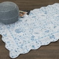 thumbnail image 2 of Mainstays Blue Persian Faux Fur Scalloped Indoor Area Rug, 4'x5'6", 2 of 8