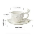 thumbnail image 2 of Taza de café de cerámica con diseño de flor 3D, estilo Retro europeo, taza de té con platillo, 2 of 6