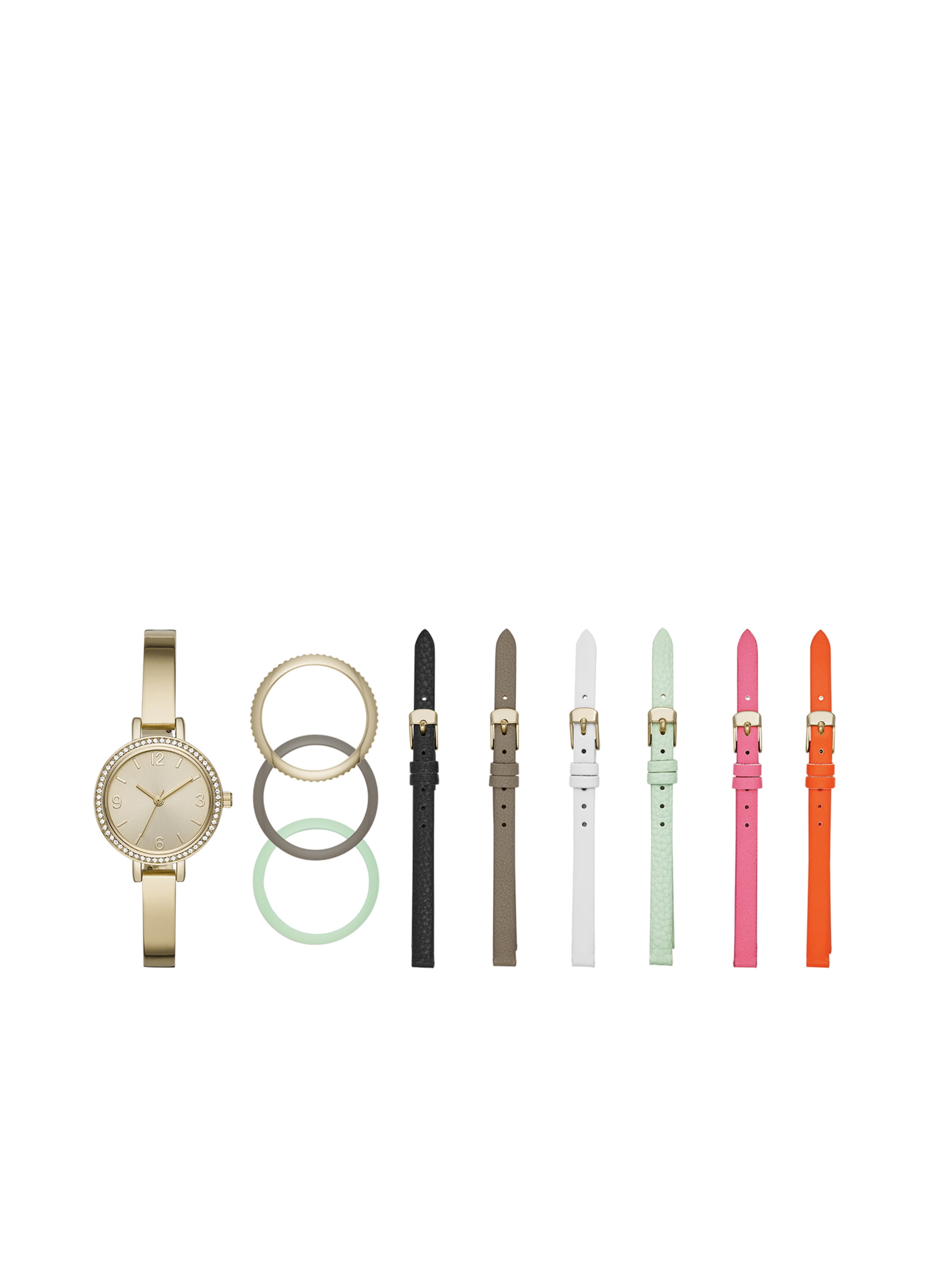 Time and Tru Time and Tru Interchangeable Bezel and Strap Watch Set