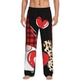 thumbnail image 1 of Fotbe Love Gnomes Pantalones de Pijama para Hombre, Pantalones de Dormir, Pantalones de Casa con Cintura Ajustable y Bolsillos-Large, 1 of 6