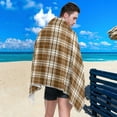 thumbnail image 4 of GZHJMY Microfiber Beach Towel,Vintage Brown Plaid Classial Buffalo Check Tartan Super Absorbent Sport Towel with Pouch,Quick Dry Pool Towels Pool Blanket for Swimming,Picnic 31×71in Bath Towels, 4 of 7