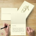 thumbnail image 2 of 2025 Business Thank You Cards, Nice Elegant Gold Embossed, Half Fold White Blank Greetings, Gift & Presents | Holiday, Baby & Bridal Shower, Wedding, Graduation | Set of 25 Cards & 25 Envelopes, 2 of 5