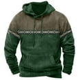 thumbnail image 2 of KeShDi Hoodies for Men Grey Hoodie Men Fashionable Men's Long Sleeved Casual Comfortable Printed Hooded Sweatshirt Green XL, 2 of 3