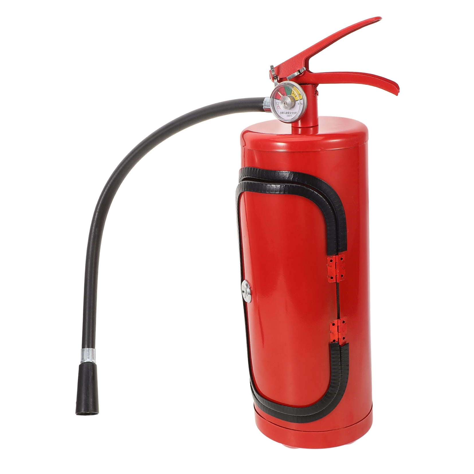 FOMIYES Red Fire Extinguisher Shaped Wine Holder Made of Plastic and Iron for Wine Bottle Storage and Decor