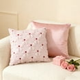thumbnail image 6 of Valentines Pillow Covers 18x18 Inch, Lover Heart Bow Throw Pillow Covers, Knitting Jacquard Pillow Cover for Valentines Day Decorations, Soft Plush Faux Fur Pillow Case for Bedroom Couch Sofa, Pink, 6 of 7