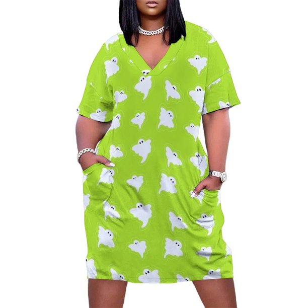 Vestido verde con bolsillos sueltos Vestido mujer ropa mujer ropa