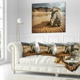 thumbnail image 3 of Designart Beach Zebra - Animal Throw Pillow - 18x18, 3 of 5