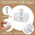 thumbnail image 3 of 0.9 Inch Screw-On Rubber Feet for Furniture, 20 Pcs Non Slip Pads for Hardwood Floor, Clear, 3 of 7