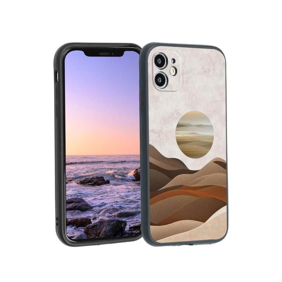 Abstract-landscape-6 Phone Case, Degined for iPhone 11 Case Men Women, Flexible Silicone Shockproof Case for iPhone 11
