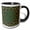 Black/White, variant on 3drose, Dynamic Geometrical Hypnotic Abstract Circular Mosaic Background, 15oz Two-tone Blue Mug