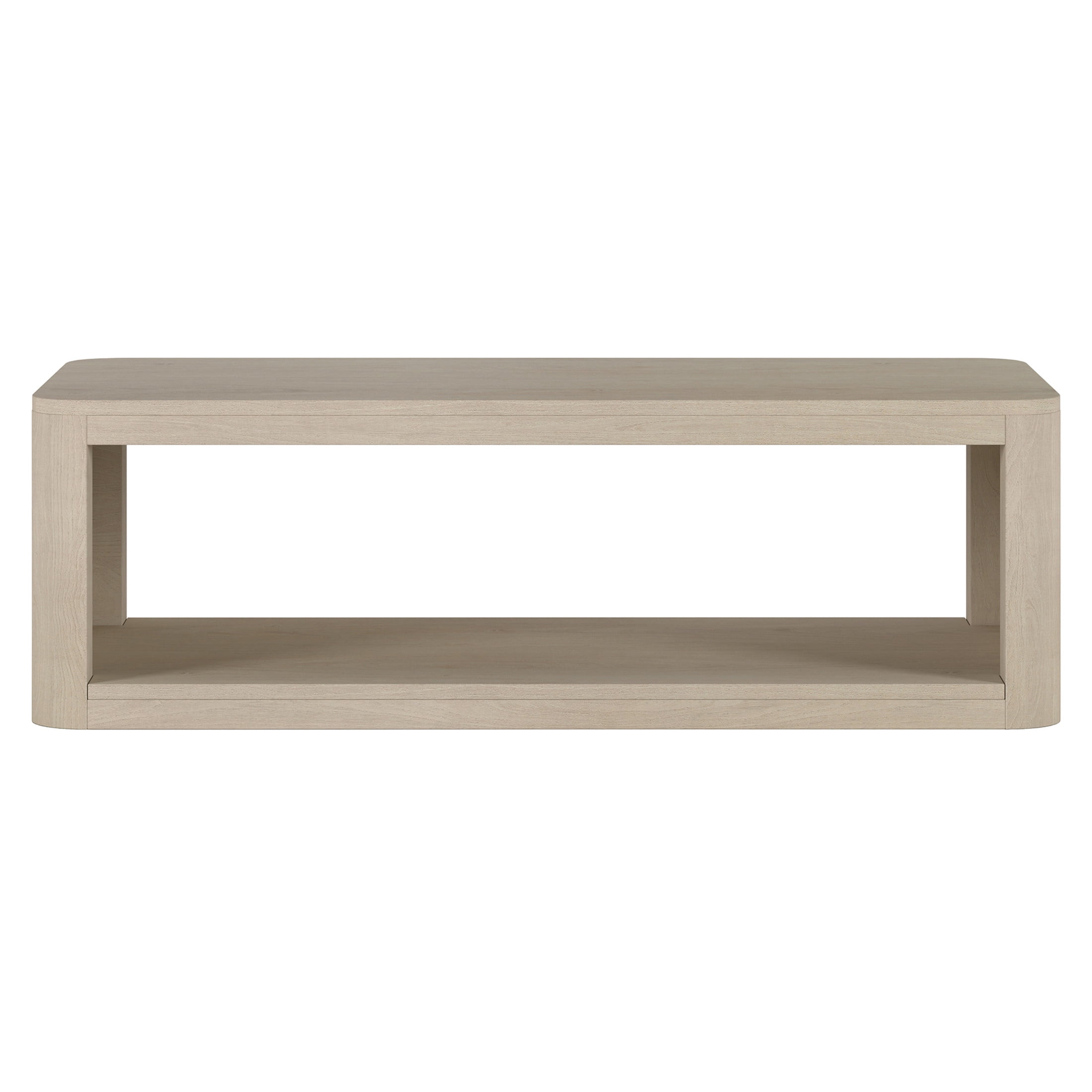 Evelyn&Zoe Modern/Contemporary 47" Wide Alder White Coffee Table