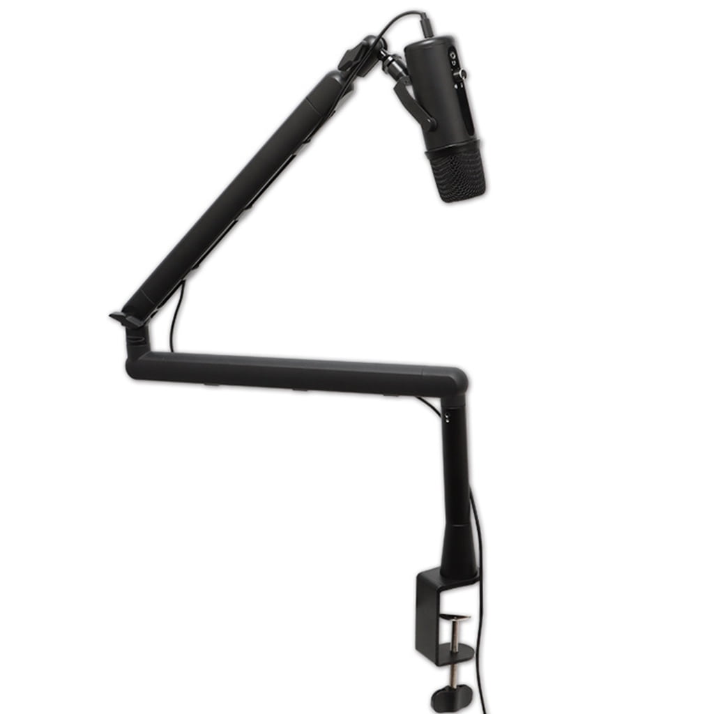 PatungKu Microphone Cantilever Stand Mic Boom Vibration Proof Aluminum Frame 360 Degree Rotate For Content Creators Musicians