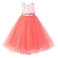 thumbnail image 2 of Ekidsbridal Girl Princess Flower Girl Dress - Criss-Cross Lace Tulle Tutu 188-A (Size: 2-12), 2 of 3