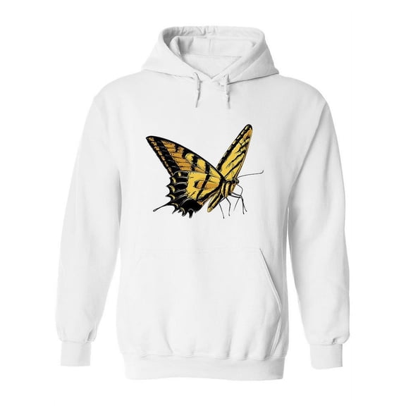 Black And Yellow Butterfly Hoodie Women -Image by Shutterstock, Female x-Large